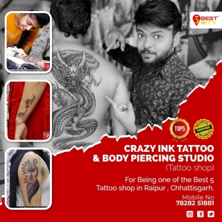 Crazy Ink Tattoo Body Piercing Studio | Raipur