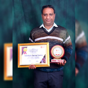 Astrologer Neeraj Sharma with Certificate